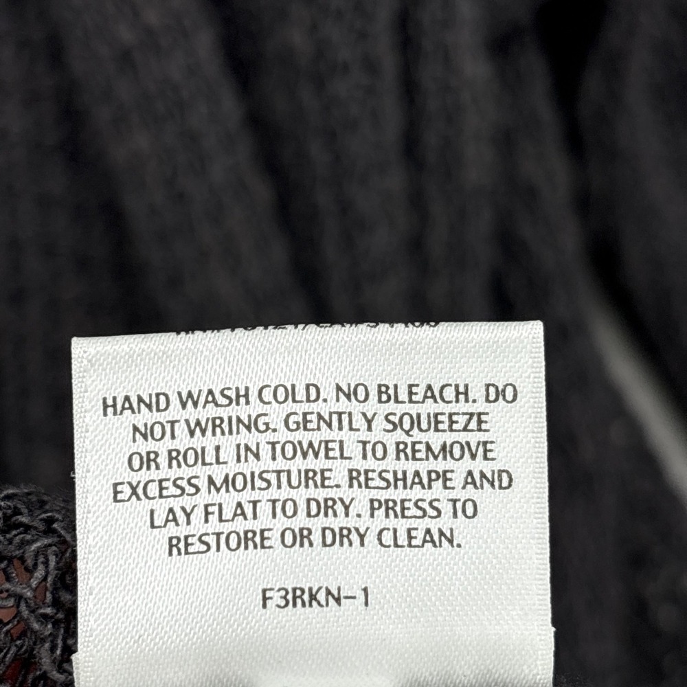 Eileen Fisher Cardigan XL Gray Linen Blend Open Stitch Knit Chain Lightweight - Picture 5 of 9